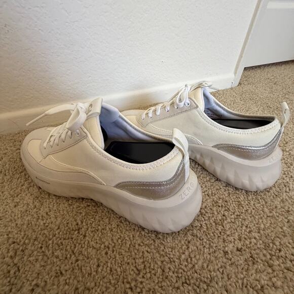 Cole Haan ZERØGRAND II FlowerFoam Sneakers White Silver Women’s 9 B W34513 main image 12
